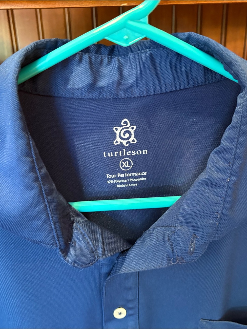 St. Andrews golf course polo. Sharp blue with logo on sleeve. - Picture 5 of 6